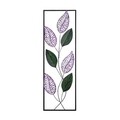 Decoratiune de perete, Leaf, Metal, Dimensiune: 90 x 32 cm, Multicolor