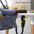Scaun pentru bebelusi atasabil la masa, U-Grow, 39.5x38x31.5 cm, poliester/metal, gri