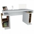 Birou Wooden Art, Monument White Walnut, 140x75x60 cm