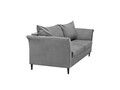 Canapea extensibila, Pivoine, Mazzini Sofas, 3 locuri, cu lada de depozitare, 245x95x98 cm, catifea, gri deschis
