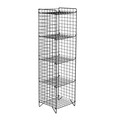 Corp biblioteca, Puqa Design, Elvis, 137.5x37x35 cm, Metal, Negru