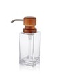 Dozator sapun lichid, Mia, Sbn0025, 6.8x6.8x19.5 cm, Sticla, Transparent