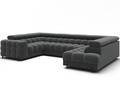Coltar extensibil dreapta 3 locuri ELTAP, RT-06SO, Fectory, 346x205x93 cm, lemn/poliester, gri inchis