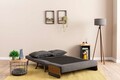Canapea extensibilă cu 2 locuri, Futon, 859FTN2724, Metal , Gri inchis