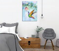 Tablou decorativ, DC373, 60% bumbac/40% poliester, Rama de lemn, Multicolor