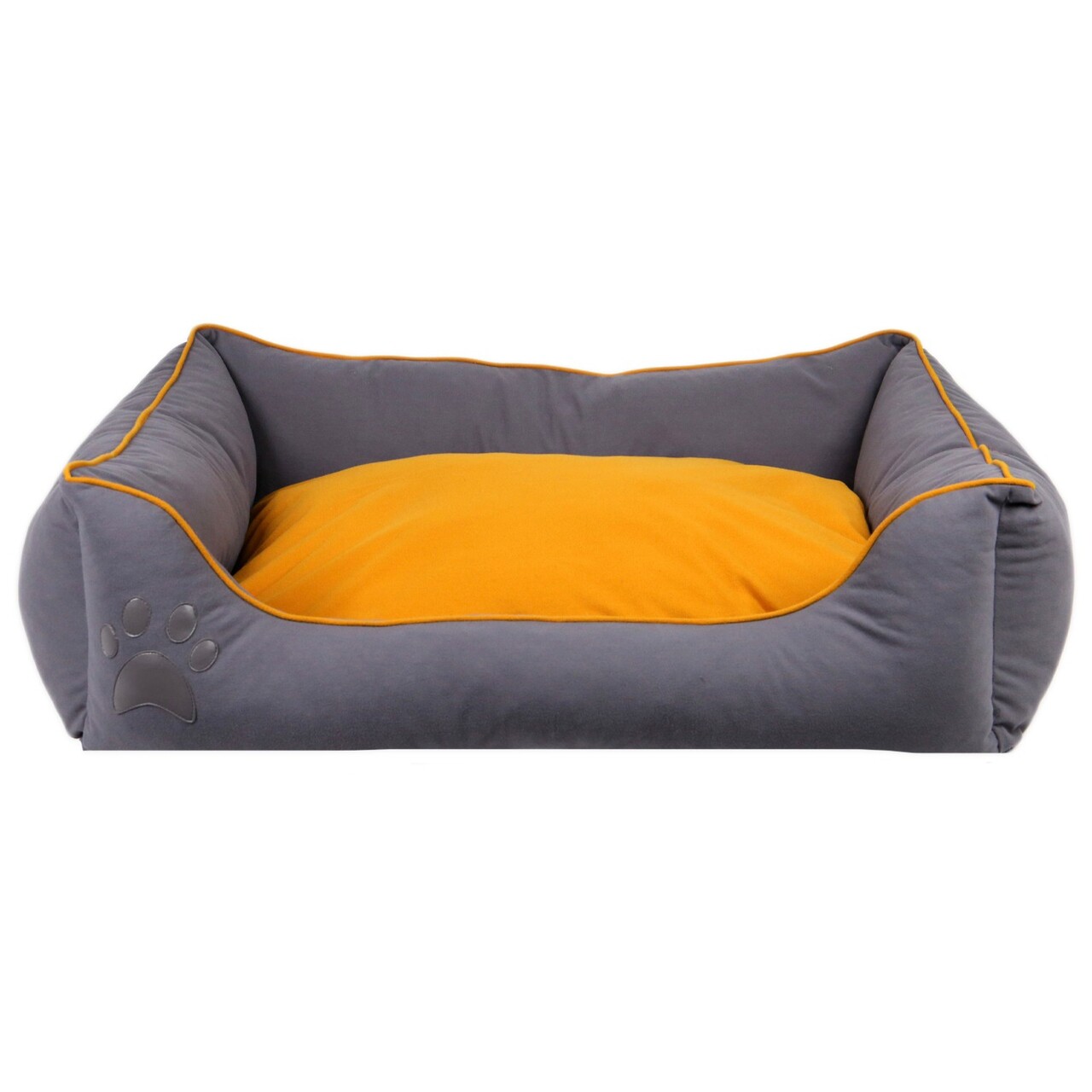 Pat pentru animale de companie, Paws &amp; Whiskers, Lucy Dog &amp; Cat S, Material exterior: 100% poliester, Gri/Muștar - view 3