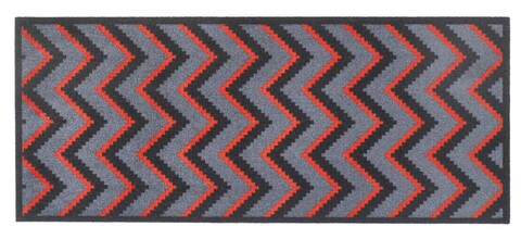 Covor pentru bucatarie Delos, Decorino, 50×120 cm, poliester, gri/rosu Decorino