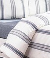 Lenjerie de pat dubla King (cearceaf cu elastic) 4 piese, Viento - Dark Blue, Elliott, 50% bumbac / 50% poliester