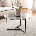 Masuta de cafea Trio Sehpa, Neostill, D75x42 cm, negru/fumuriu