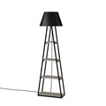 Lampadar Pal, Decortie, 45x45x167 cm, cafeniu/negru