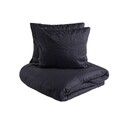 Lenjerie de pat dubla Lyra, Homla, 3 piese, 160x200 cm, bumbac, negru