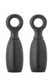 Set 2 rasnite sare si piper, Bloomingville, Martim, 6.5x21 cm, 45 ml, lemn de arbore de cauciuc, negru