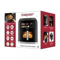 Friteuza digitala cu aer cald Mirabella, Beper, 1800W, 9L, 37x30x32 cm, 12 programe, negru