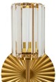 Aplica de perete Tirana, Mauro Ferretti, 2 x E14, 20W, 20x17x47 cm, fier/sticla, auriu/transparent