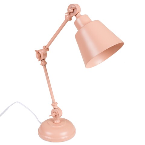 Lampa de masa, Creaciones Meng, 45 cm, 1 x E27, 60W, fier, roz