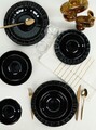 Serviciu de masa, Keramika, 275KRM1716, Ceramica, Negru