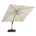 Umbrela cu brat lateral, Jupiter, L.300 l.300 cm, aluminiu, natur/gri