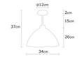 Lustra Bergama N-146, Noor, 34 x 37 cm, 1 x E27, 100W, auriu