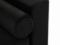 Canapea extensibila, Camellia, Mazzini Sofas, 3 locuri, cu lada de depozitare, 220x100x92 cm, catifea, negru