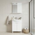 Set Dulap de Baie cu Chiuvetă și Oglindă (2 Piese), Hanah Home, Purus 65, Alb