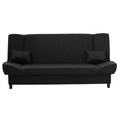 Canapea extensibila 3 locuri Tiko, Pakoworld, 200x85x90 cm, textil, negru