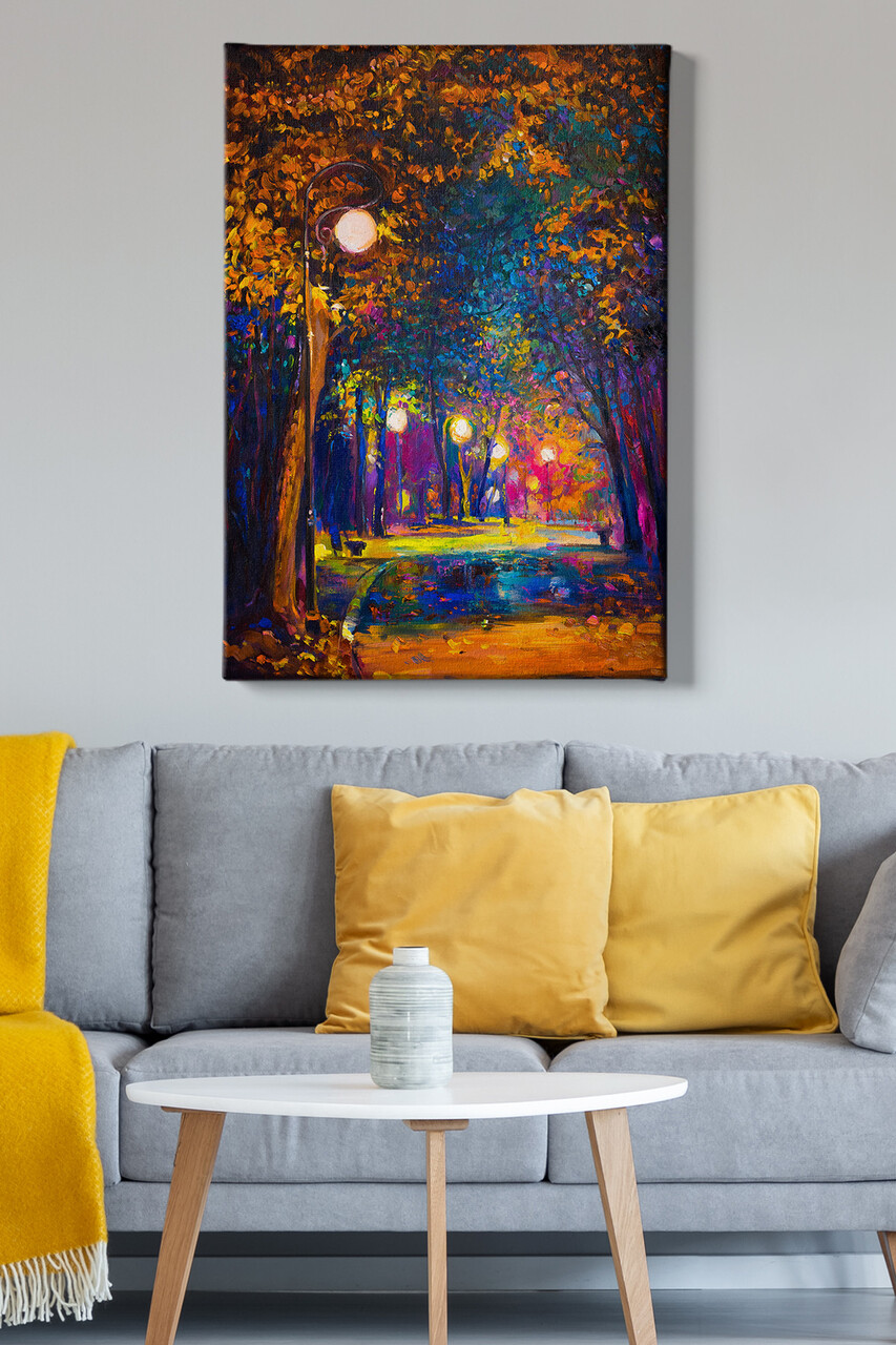 Tablou decorativ, Kanvas Tablo (70 x 100), Canvas, Rama din lemn (grosime 3 cm), Multicolor