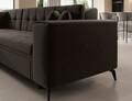 Coltar extensibil stanga 4 locuri ELTAP, Sol-16, Solange, 292x196x84 cm, lemn/poliester, maro inchis