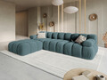 Canapea modulara 4 locuri, Bellis-51, Micadoni Home, 282x188x70 cm, catifea, turcoaz
