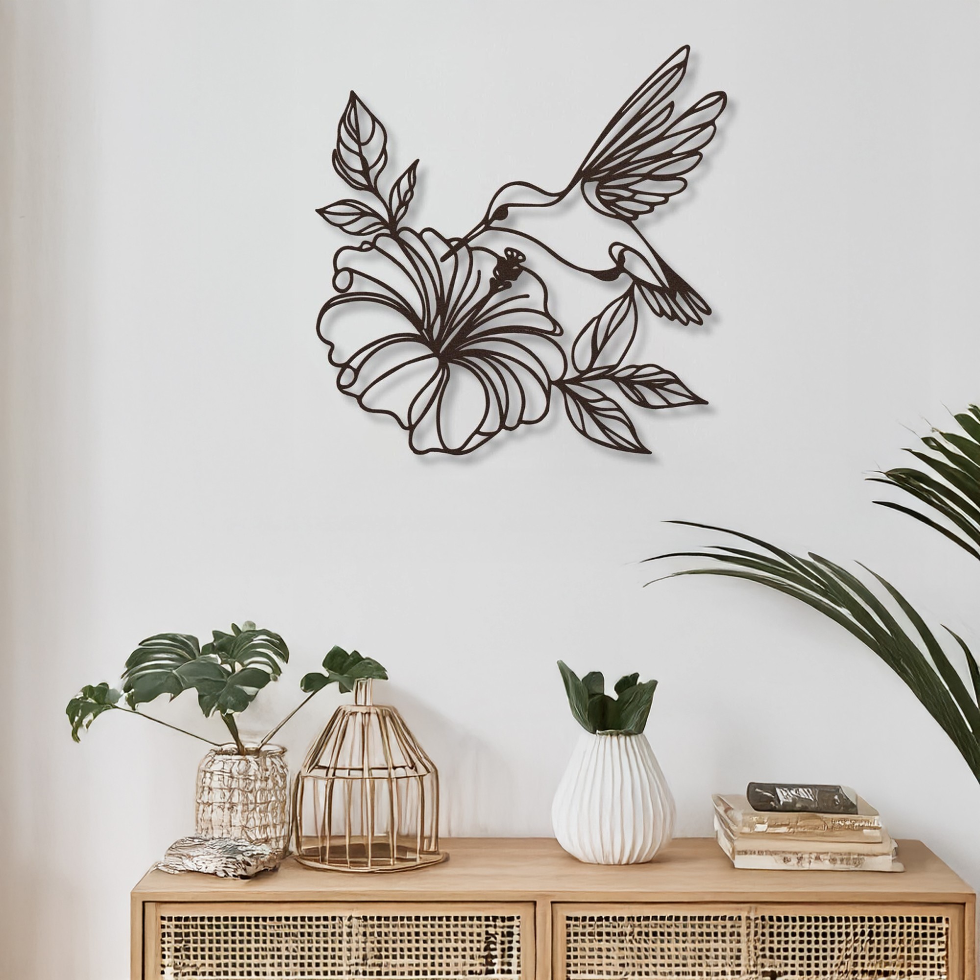 Decoratiune de perete, DCV-1055-MT, Dimensiune: 60 x 60 cm, Negru
