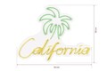 Decoratiune luminoasa LED, California, Benzi flexibile de neon, DC 12 V, Verde galben