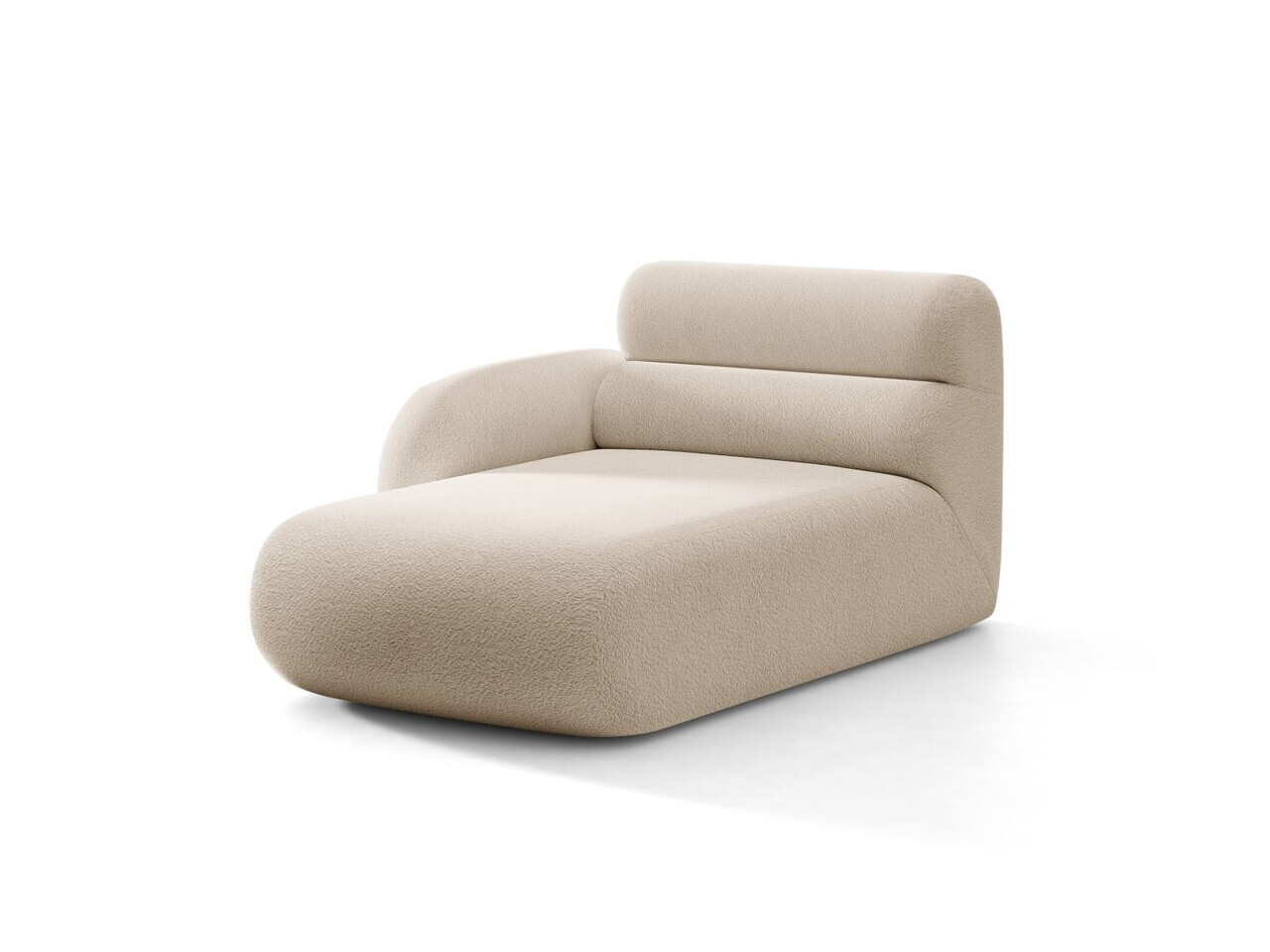 Sezlong living stanga, Neo, Micadoni Home, 110x165x83 cm, tesatura Boucle, bej — imaginea 6