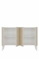 Consola, Hanah Home, Gumus 120, 120x79x32 cm, Alb / Travertin