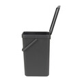 Cos de gunoi, Brabantia, Sort&Go, 16 L, 27.9x22x40.1 cm, polipropilena, gri