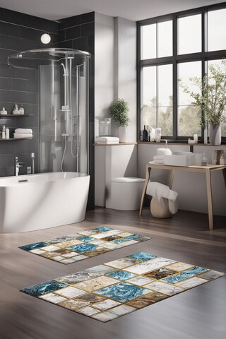 Set covorase de baie, Cartwright, CT-5096, Poliester, Multicolor