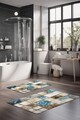 Set covorase de baie, Cartwright, CT-5096, Poliester, Multicolor