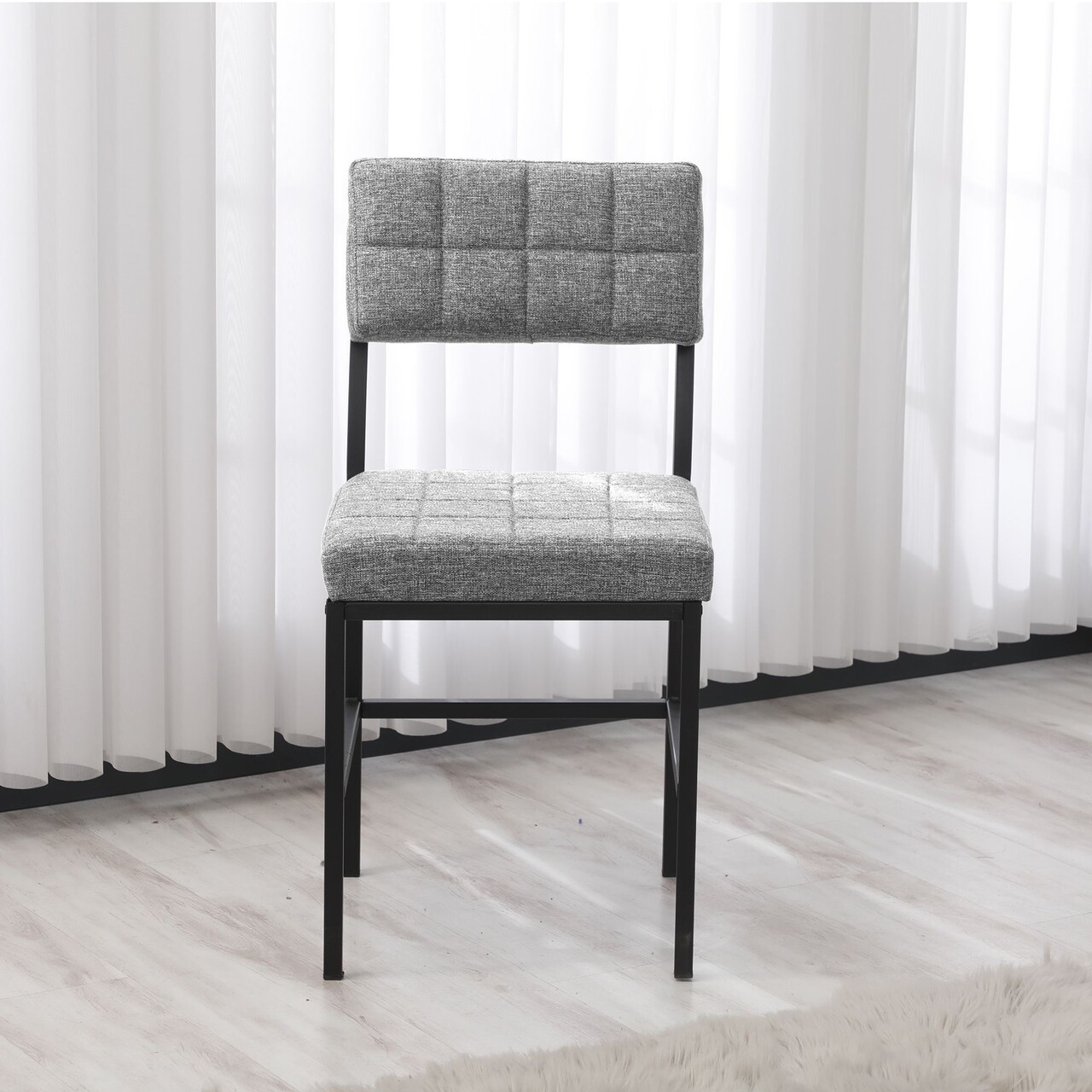 Scaun, Hanah Home, Dubai, 40x82x40 cm, Gri - view 2