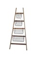 Suport coș pentru raft, Puqa Design, Miles, 145x60x22 cm, PAL, Stejar / Negru