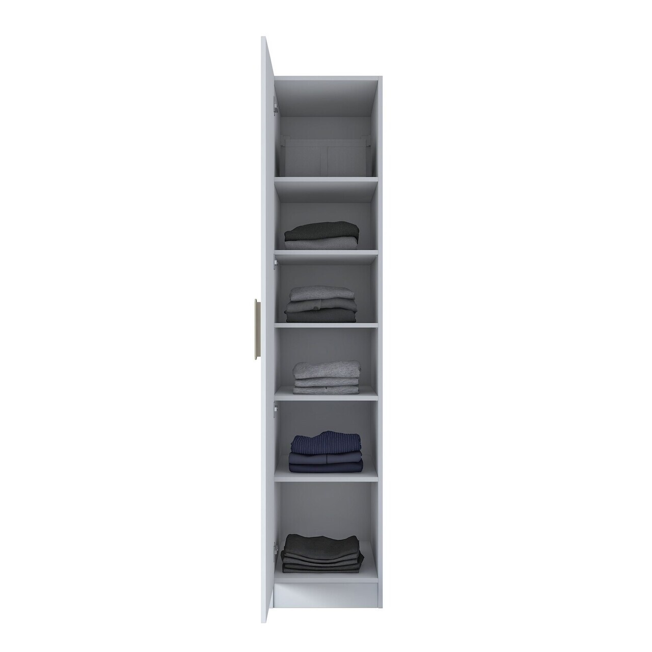 Dulap pentru haine, Hanah Home, BA182, 45x210x57.5 cm, PAL melaminat, Alb - view 7