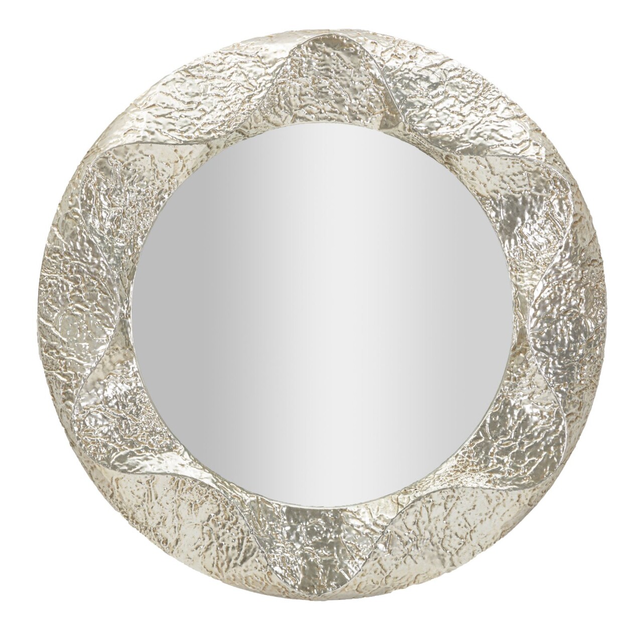 Oglinda de perete Argelux Round, Mauro Ferretti, 104 cm, fier/MDF, argintiu
