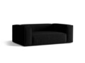 Canapea 2 locuri, Nuria-88, Micadoni Home, 170x110x72 cm, catifea, negru