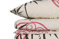 Lenjerie de pat dubla (DE), 3 piese, Bambu - Pink v2, Victoria, 65% bumbac/35% poliester