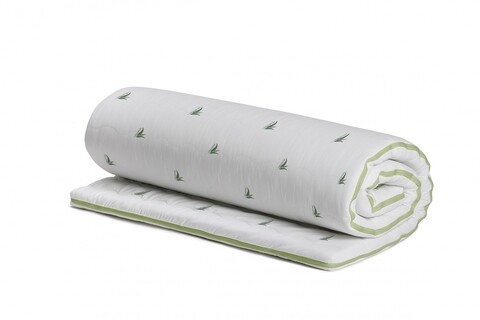 Topper saltea Memory Eucalyptus, Green Future, 140x200 cm, H 5 cm