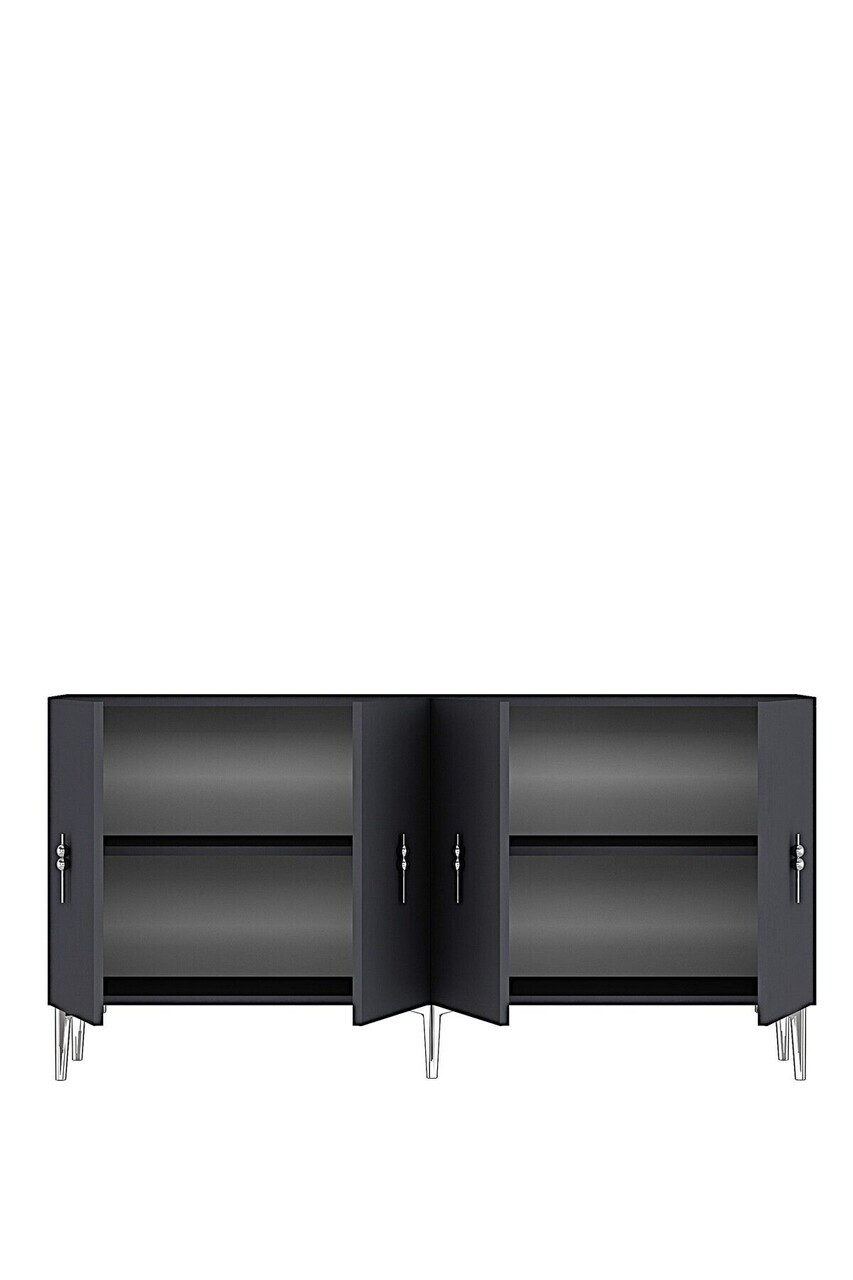 Consola, Hanah Home, Salkım 150, 125x75x32 cm, Antracit / Argintiu — imaginea 6