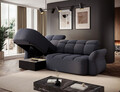 Coltar extensibil stanga 3 locuri ELTAP, Beneth, 301x185x115 cm, lemn/poliester, albastru