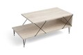 Masuta de cafea, Kalune Design, Loire, Travertin / Negru