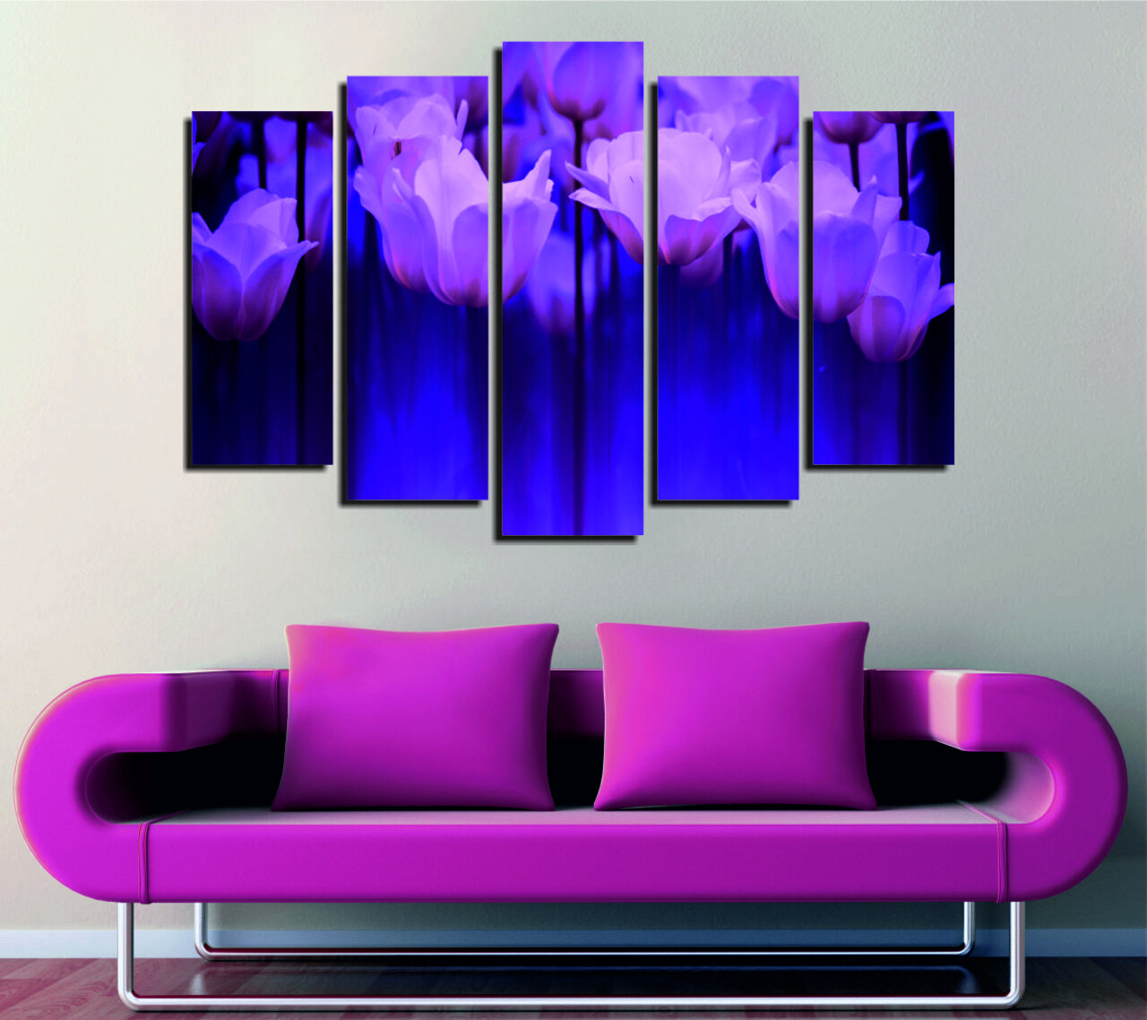 Set 5 tablouri decorative, BC004, 70 x 20 cm, Multicolor - view 2
