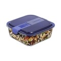Caserola ermetica, Luminarc, Easy Box, 1.22 L, sticla, albastru/transparent