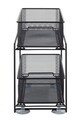 Suport depozitare pentru dulap, Wenko, Gioma, 2 rafturi, 35 x 18.5 x 33.5 cm, metal, negru