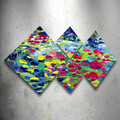 Set 4 tablouri decorative, 4MDF85103236, MDF, Imprimat UV, Multicolor