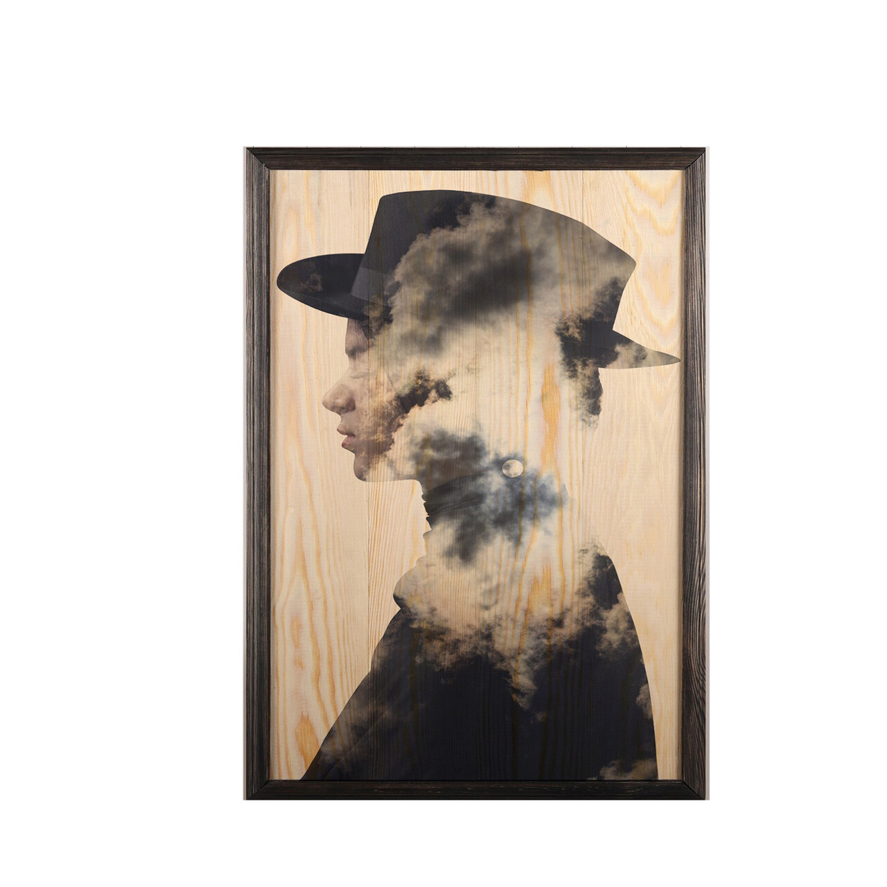 Tablou decorativ, Cloud Man XL, Lemn, Lemn, Multicolor - 1 | YEO